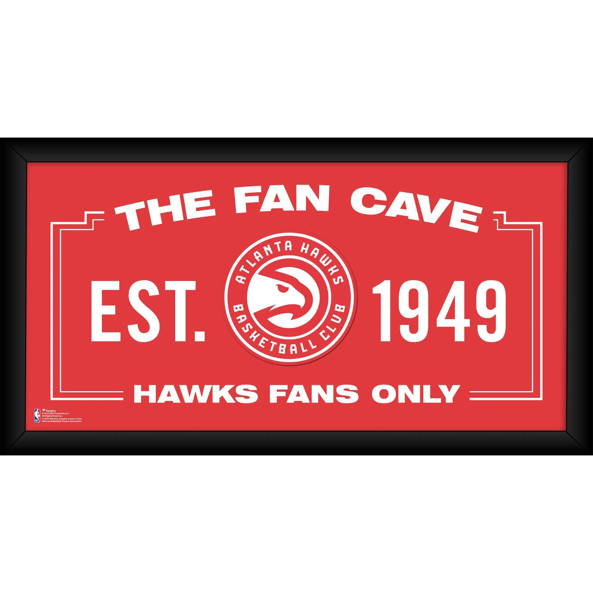 Atlanta Hawks Framed 10" x 20" Fan Cave Collage - Fanatics Authentic Certified - NBA Memorabilia