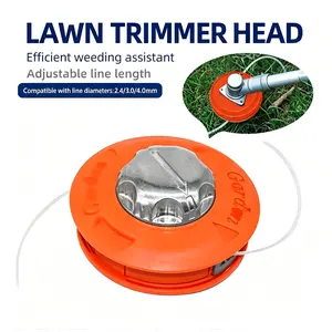 Automatic rewinding cord trimmer head, universal replacement head for weed trimmers, lawn mower head for garden use, compatible with most trimmer models weeding wheel hole diameter moss removal