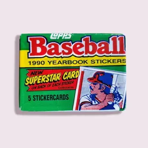 1990 TOPPS YEARBOOK STICKERS PACK QTY 2