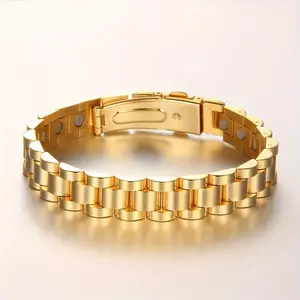 1pc Magnetic Bracelets For Women And Men, Stainless Steel Magnetic Bracelet With Sizing Tool Magnets Jewelry Gifts