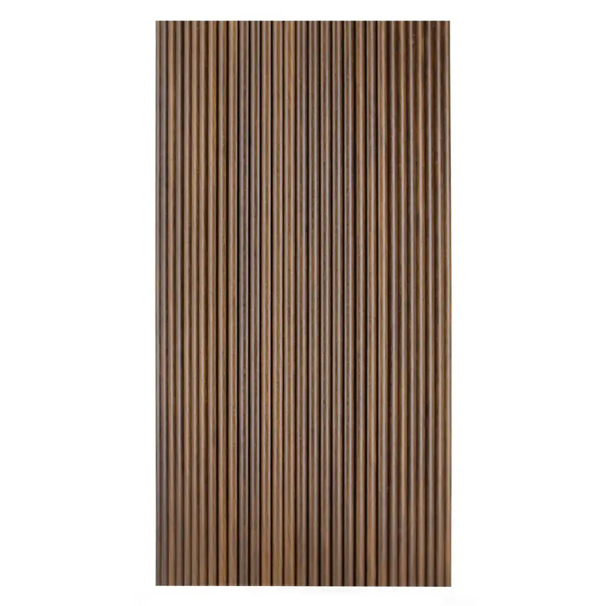 Dark Chestnut Flexible 3D Fluted Semi-Circle Shiplap Wood Wall Panel