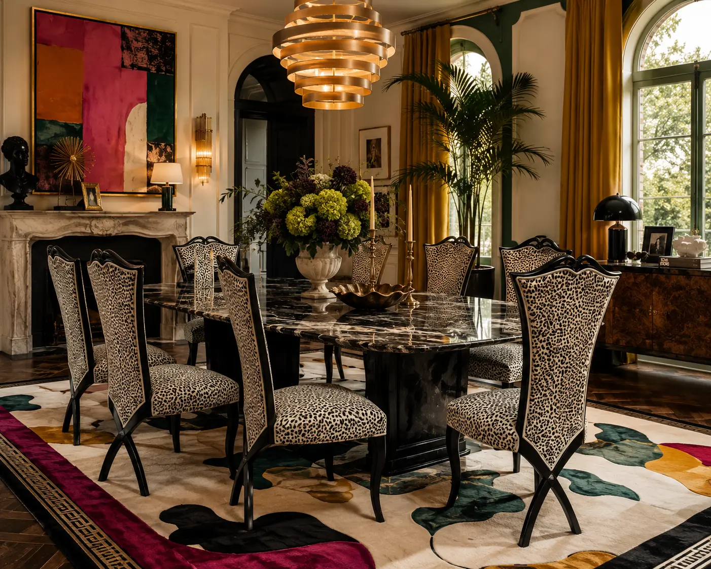 French Art Deco Style Dining Chairs Inspired by Christopher Guy - 6