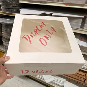 10 Pack- 12” White dessert Boxes