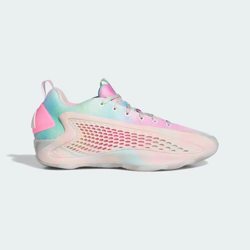 Adidas Anthony Edwards 1 Low Shoes JR3915 Cloud White Acid Orange Bliss Pink Signature Basketball Shoes with BOOST Midsole and Lightstrike Cushioning