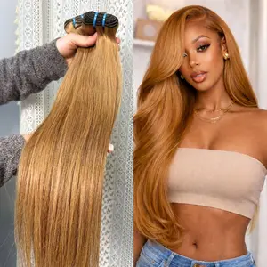 [We Heart Hair] Honey Blonde Color 27 Malaysian Virgin Hair Straight Body Wave 100% Virgin Human Hair Bundle
