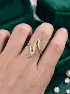 Exaggerated Fashion High-End Design Trendy Party Micro-Inlaid Ultra-Long Ring, Stylish Accessory for Special Occasions