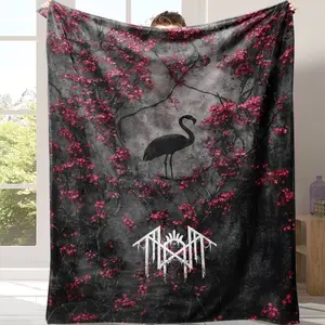 Countdown Sale! Soft Funny Throw Blanket Sleep Token Pattern Flannel Blanket Cozy Lightweight Plush Portable Cover Blanket For Sofa,Warm Gift For Birthday,Christmas,Suitable for giving as gifts to friends, parents and children