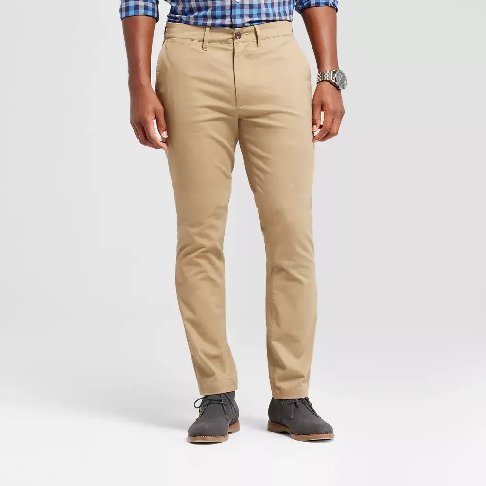 Goodfellow & Co Men's Athletic Fit Chino Pants Sculptural Tan 32x30 Stretch Cotton Twill Midweight