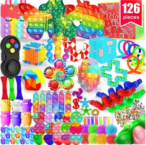 Fidget Toys, 126 Pack Party Favors for Kids 8-12 4-8, Sensory Toys Bulk Autism Autistic, Treasure Box Toys for Classroom, Stocking Stuffers, Goodie Bag Stuffers, Christmas Birthday Gifts Prizes