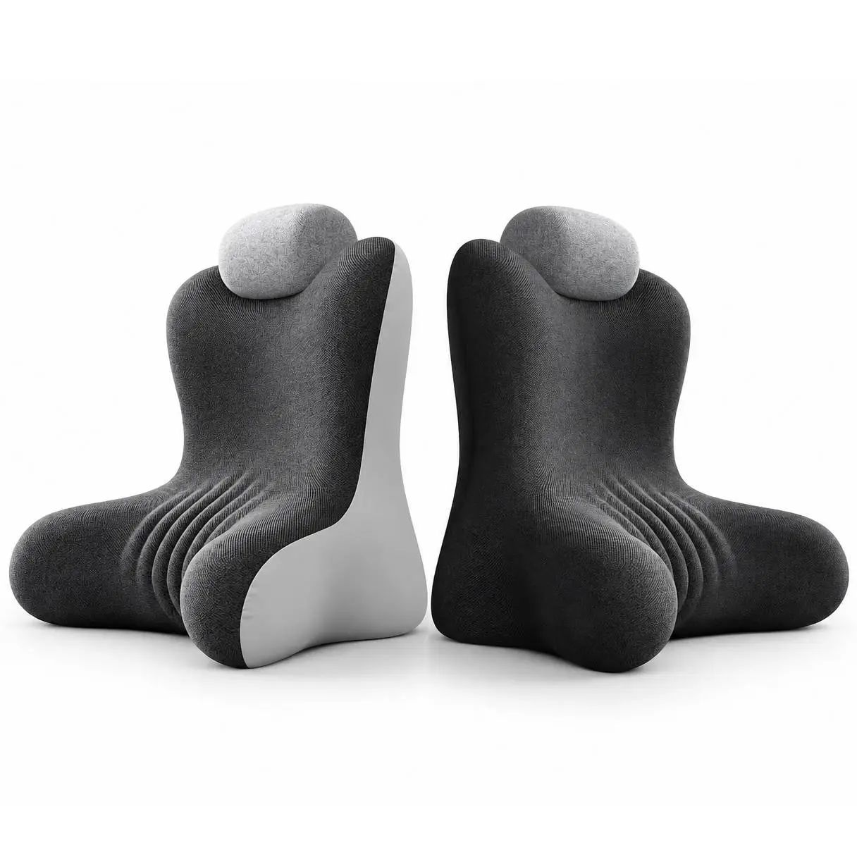 All-in-1 Chair Cushion with Removable Lumbar Pillow, Fatigue Relief Memory Foam Core, Breathable Coccyx Support, Neck Rest & Armrests - Ideal for Gaming, Extended Sitting (Home Supplies Gift)