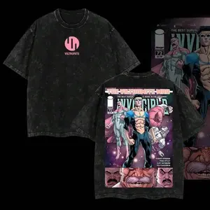 Invincible #   72 - The Viltrumite War Comic Double Printed Oversize Lightweight Acid Washed Tee TV Series Graphic Cotton Tee T-Shirt Superhero FanX1S0001