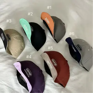 New Retro Letter Techwear Outdoor Curved Brim Peaked Cap, Unisex Short Brim Baseball Cap, Thin Style