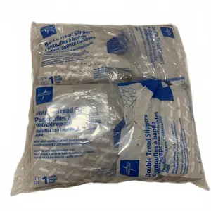 Medline Double Tread Slippers Socks Size XLarge Beige 5 Pairs in Lot