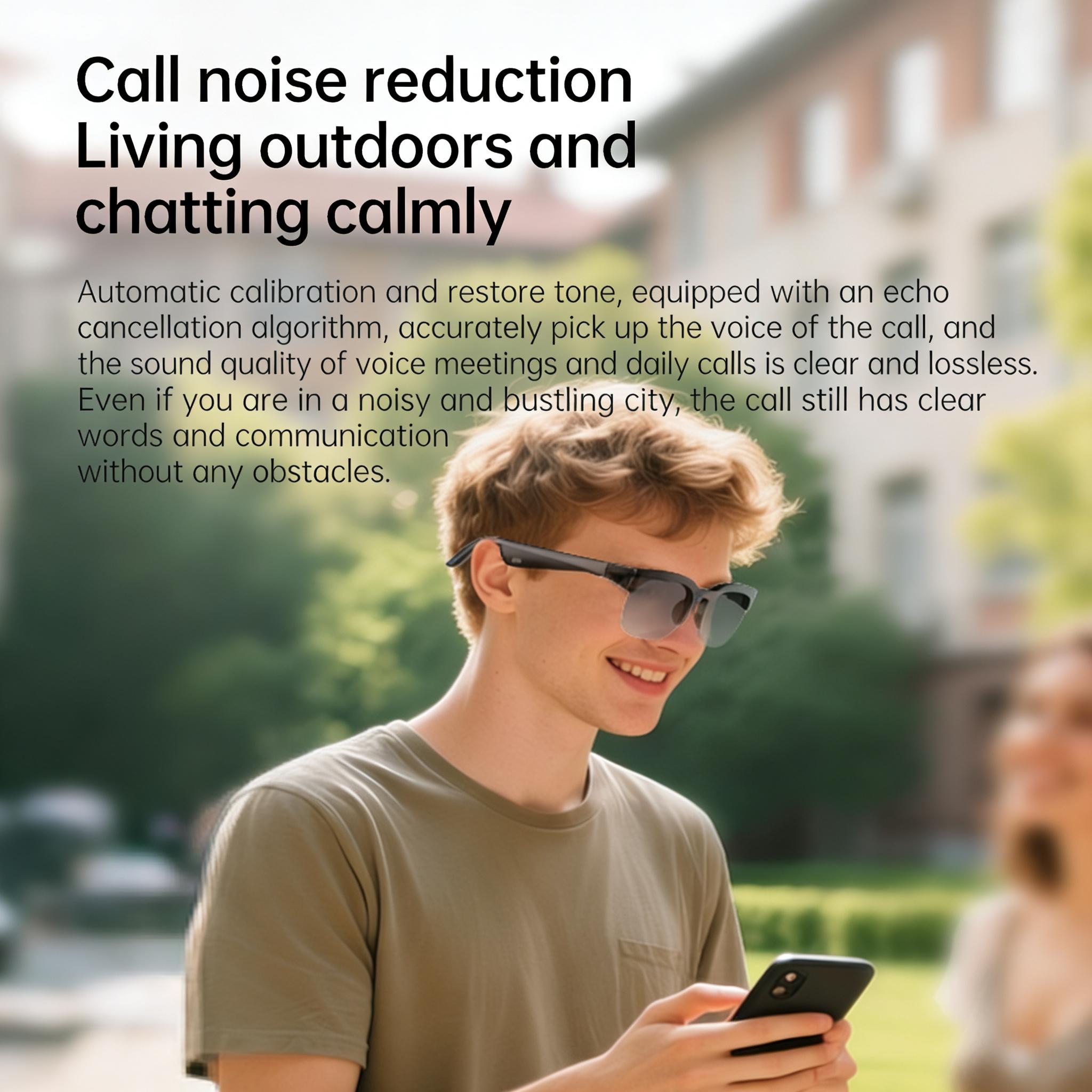 2026 Latest Smart Audio Glasses with Bluetooth, Open-Ear Speakers, Music & Hands-Free Calls, AI Voice Assistant,Translation for 164+ Languages Lightweight Wearable Tech Glasses for Men & Women