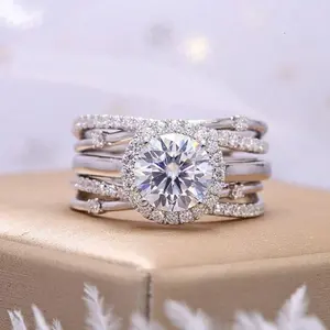 1 Pc Women's Multilayer Ring, Cubic Zirconia Stone, Suitable for Daily Wear, Party, Anniversary and Engagement