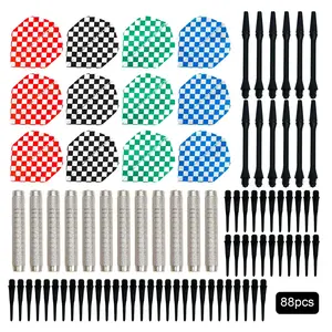 Soft Dart Set, 12pcs/set Soft Dart with 52pcs Plastic Tip, Electronic Target Special Accessories, Plastic Tip Safety Dart, Darts Sets, Darts Tips, Darts Gear, Outdoor Sports Supplies