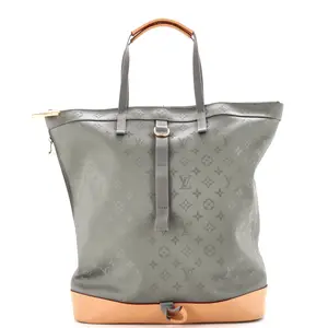 Pre-owned Louis Vuitton Canvas Plain Backpacks Zipped Tote Limited Edition Titanium Monogram Canvas by Rebag