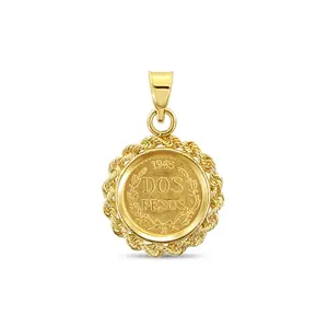 Dos Pesos Necklace with Rope Bezel