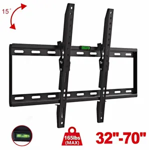 Universal Tilting TV Wall Mount Bracket for 32-70 Inch Flat/Curved Screen TVs, Adjustable Low Profile Design, 75kg/165lbs Heavy Duty Load Bearing, Max VESA 600x400mm, Anti-Drop Locking, Assembly Required
