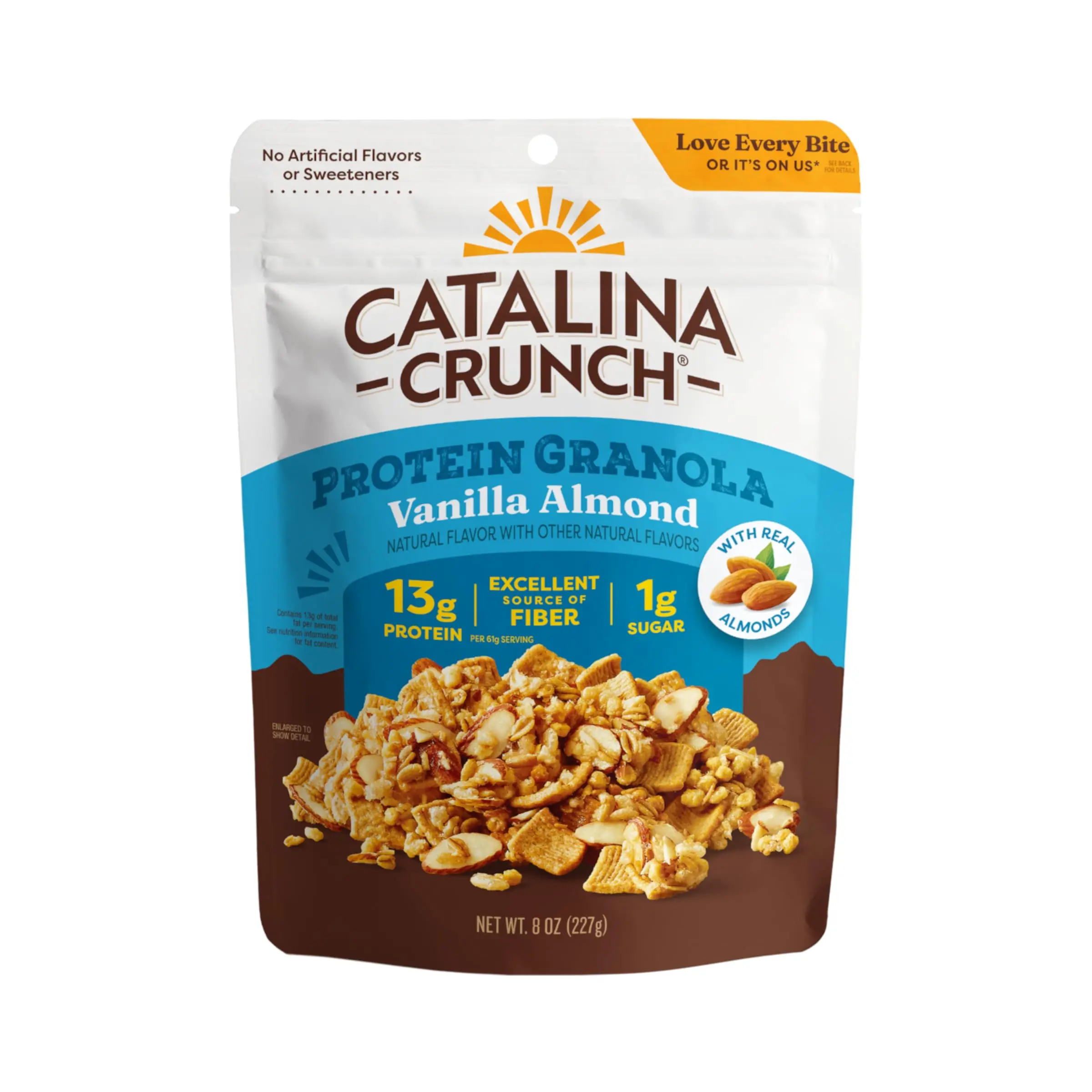 Catalina Crunch Protein Granola - Low Sugar Breakfast Cereal with 13g of Protein - Gluten Free, Keto Friendly - Vanilla Almond - 8 oz. Bag