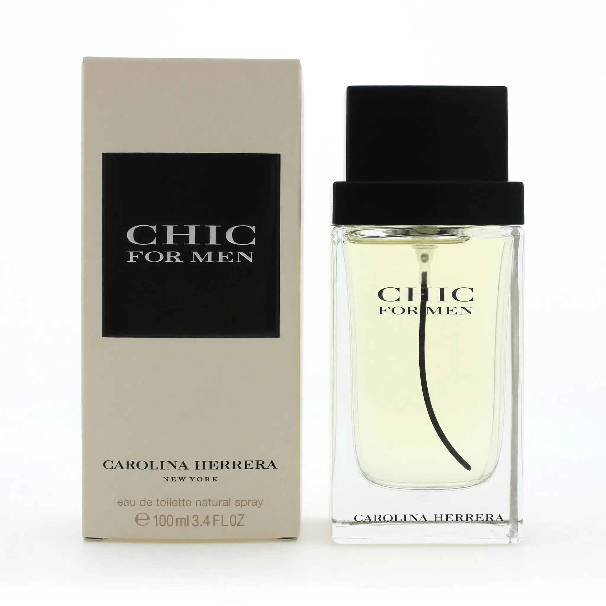 Chic by Carolina Herrera Unisex Fragrance - 3.4 oz (100 ml perfume) Long-Lasting Eau De Toilette Natural Spray for Everyday Wear, Single Bottle