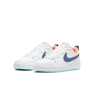 Nike Court Borough Low 2 White Navy (GS) BQ5448-112 New