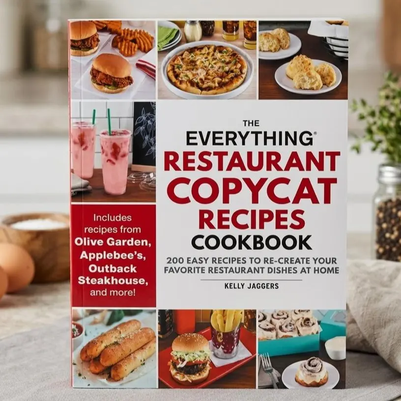 The Everything Restaurant Copycat Recipes Cookbook by Kelly Jaggers, Softcover Paperback Book, Easy Famous Dining Meals at Home Gift