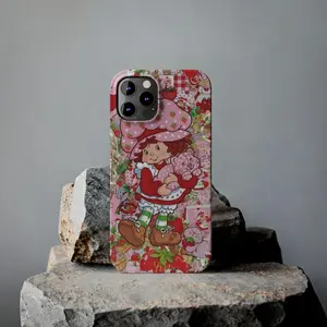 Strawberry Shortcake Custard Phone Cases, 80s Nostalgia Cartoon Phone Cases, Case For iPhone 17 16 15 14 13 12 11