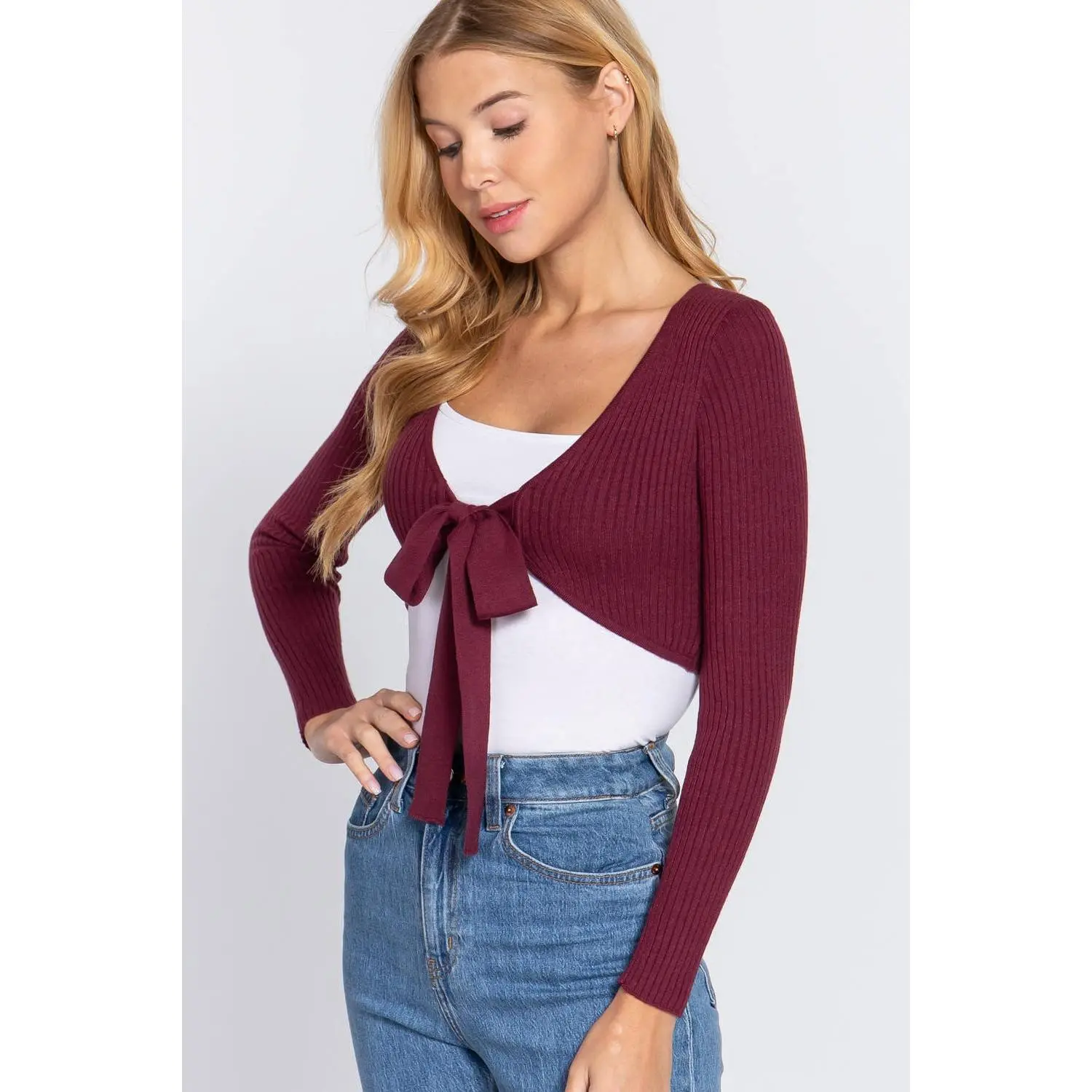 TIE SWEATER CARDIGAN