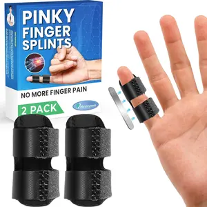 Pinky Finger Splint (2 Pack) Trigger Finger Brace for Kids, Small, Pinky Splint, Pain Relief, Knuckle Immobilization, Arthritis, Mallet Finger, Fits Thumb, Ring, Pinkie, Little Fingers, Kit