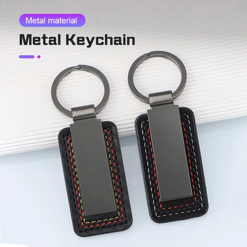 Premium Metal Leather Keychain – Scratch-Resistant Durable Car Key Ring, Minimalist Stylish Key Holder for Men & Women
