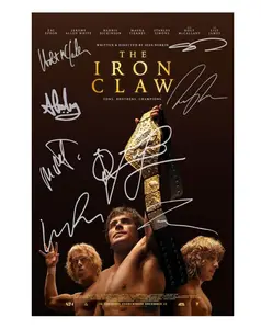 The Iron Claw - Reproduction/Preprint Signed Autographed Photo Photograph Print - Zac Efron, Jeremy Allen White, Harris Dickinson, Lily James, Stanley Simons, Holt McCallany, Maura Tierney, Sean Durkin