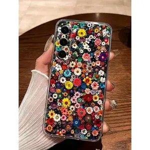 1pc Precise Cutout Transparent Colorful Ditsy Floral Shock-Proof Protective Phone Case -With Samsung Galaxy Series A54/A53/A52(A52S Compatible)/A34(5G)A32(5G)/A14(5G)/A13 5G/A04S/S21/S21U/S22/S22U/S23/S23+/S23U And S24 Series A15/A35(5G)/A55(5G)/A25(5G)
