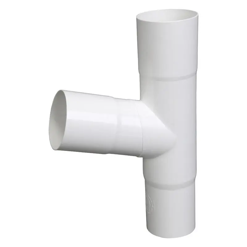 212 MAIN Plastmo 5005412 Classic White Vinyl Downspout Adapter, 8 x 12 in., Round Shape