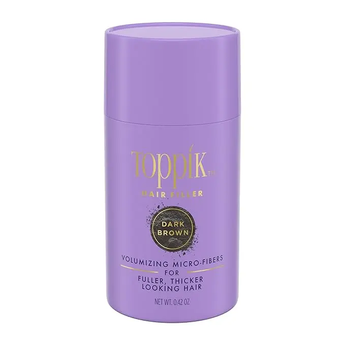 Toppik Hair Filler - Dark Brown Volumizing Micro-Fibers for Fuller Thicker Looking Hair 0.42 oz