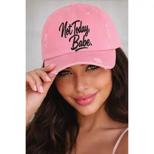 Not Today Babe Cap | Distressed Script Baseball Hat