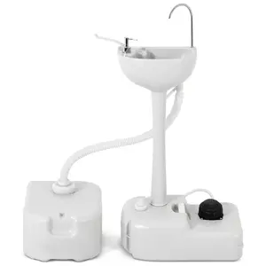 Portable Camping Hand Washing Station - 17L Water Tank, 24L Sewage Tank, Convenient Wheels, Soap Dispenser, Towel Holder - for Outdoor Camping, Worksite, Garden Use