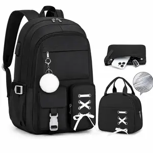 SIMILOVE Carry-On Travel Backpack with Laptop Compartment - Personal Item and Food Bag & Zip Pouch/Tote Bag for Women Teens School College Student Hiking, Bookbag Daypack Laptop Travel Backpack for Women, Waterproof, Lightweight,Organiser