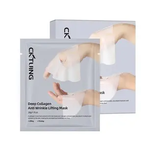 CKTUING Deep Collagen Anti-Wrinkle Lifting Facial Sheet Masks 2,160,000ppb Hydrating Glow Mask for Women's Skincare 5 Pack