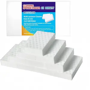 10 Pack Melamine Sponge Eraser in Bulk, 2X Density Long Lasting Cleaning Sponge for Kitchen Bathroom Bathtub Sink Furniture Wall Cleaner, White 3.93x2.36x0.79in