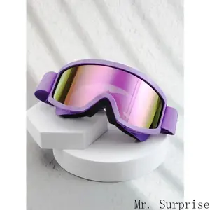 Colorful coated monolithic breathable ski goggles: high-definition vision plus cotton, comfortable windproof snowmobile, off-roa, Goggles Non-Prescription Glasses