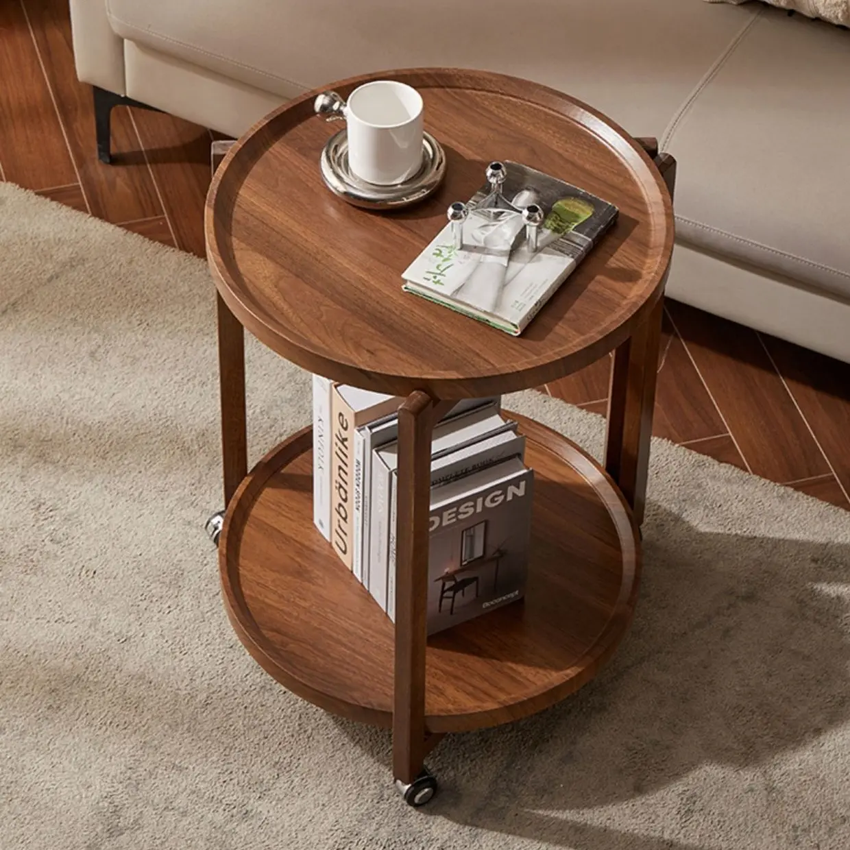 1pc, Mobile trolley, side table, living room, coffee table, sofa, mobile coffee table