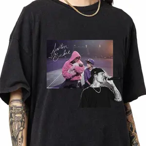 Bieber Coachella Singing With You Graphic Tee, Retro Singer Collage Youth Shirt, Nostalgia Stage Aesthetic Unisex T-Shirt, Perfect Gift For Men, Women, And Kids