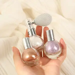 Glitter Spray Set 3-BOX 3pcs Body Glitter Spray Set  Highlighter Glow Shimmer for Hair Body Face -Purple,Bronze,White Shimmer Sparkle Powder Makeup Spray, for Face Body Cosmetic