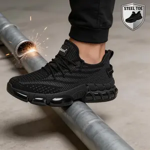 Steel Toe Shoes for Men Women Comfortable Lightweight Safety Sneakers Non Slip Work Shoes Puncture Proof Composite Toe Sneakers for Construction