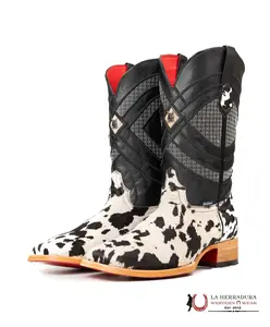 ROCKEM EST. COWHIDE ED PELO BLANCO NEGRO BLEACH RED BOTTOM