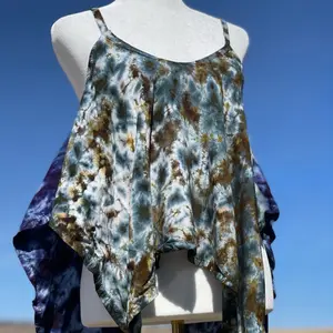 Gemini • Unique Ice Dyed Handkerchief Tank • SunDial Designs