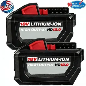 Small -2PACK 12.0Ah For Milwaukee For M18 18V Extended Capacity Battery 48-11-1860 NEW