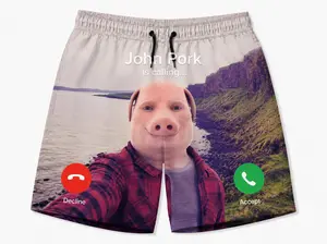 John Pork Men's Beach Shorts