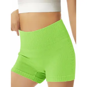 Girls High Waist Side Pinhole Athletic Shorts Kids Gymnastic Stretchy Yoga Volleyball Shorts 7-14 Years